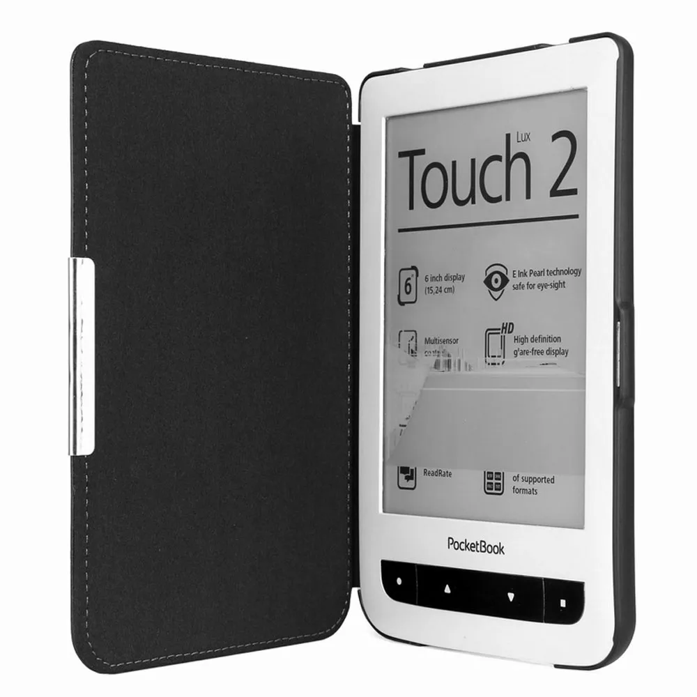 Lightweight Leather Case for Pocketbook Basic Touch Lux ebook Reader Cover and Pocketbook 614 615 624 625 626 Plus Flip Case