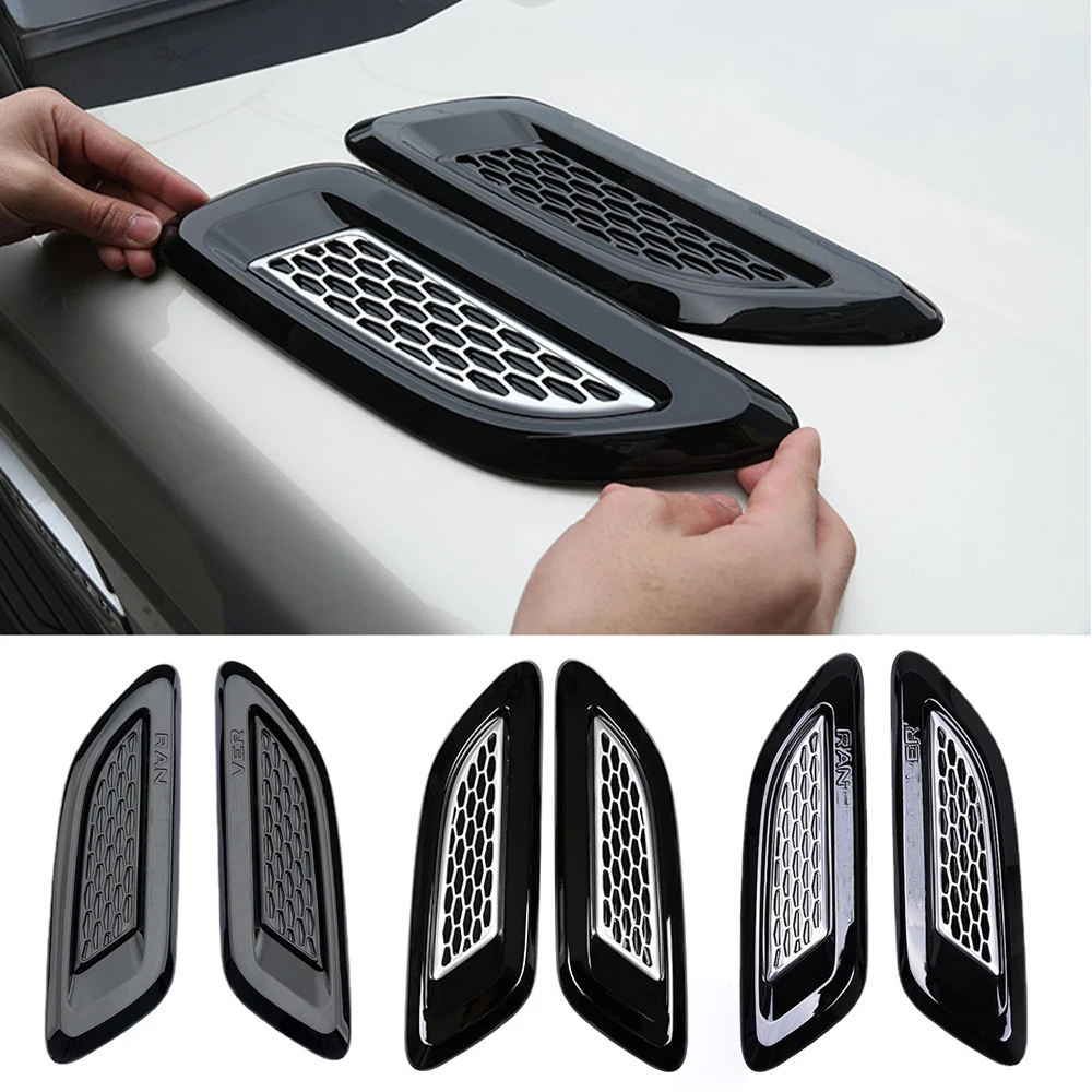 

Black Hood Air Vent Outlet Wing Cover Trim 2010-2018 for Land Rover Range Evoque Sport Discovery 3 4 5 LR3 LR4 Freelander 1 2