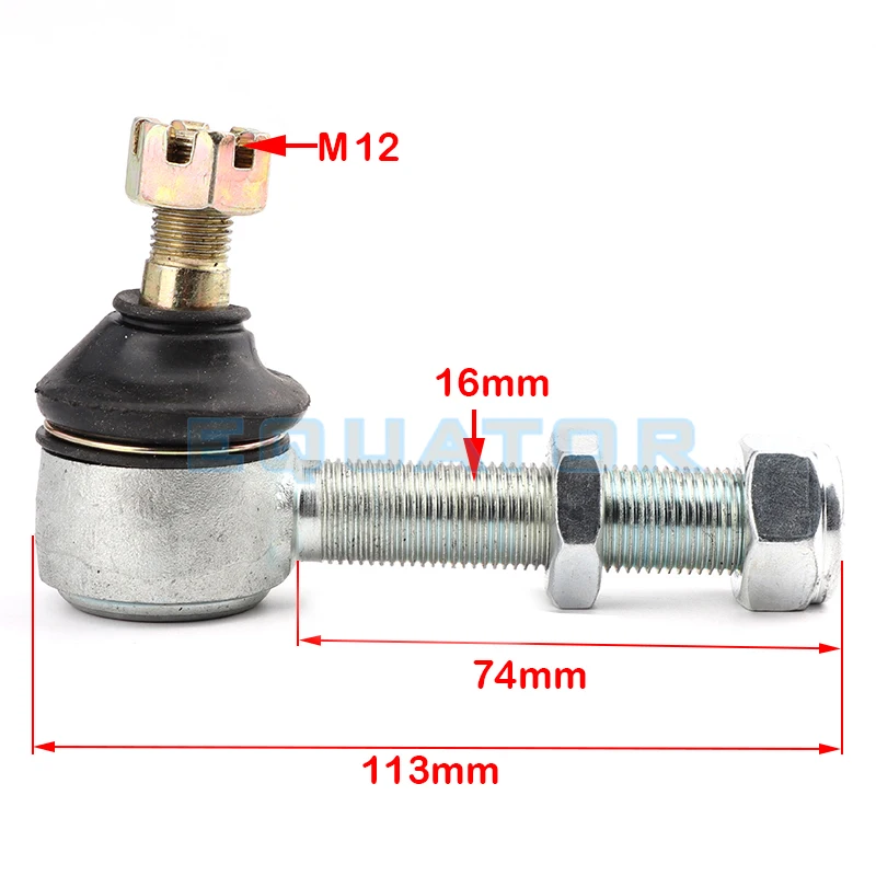 Culbuteur M12 M14xM16, 1 pièce, têtes de boule de biellette directionnelle coniques pour accessoires ATV, quad, kart 200/250