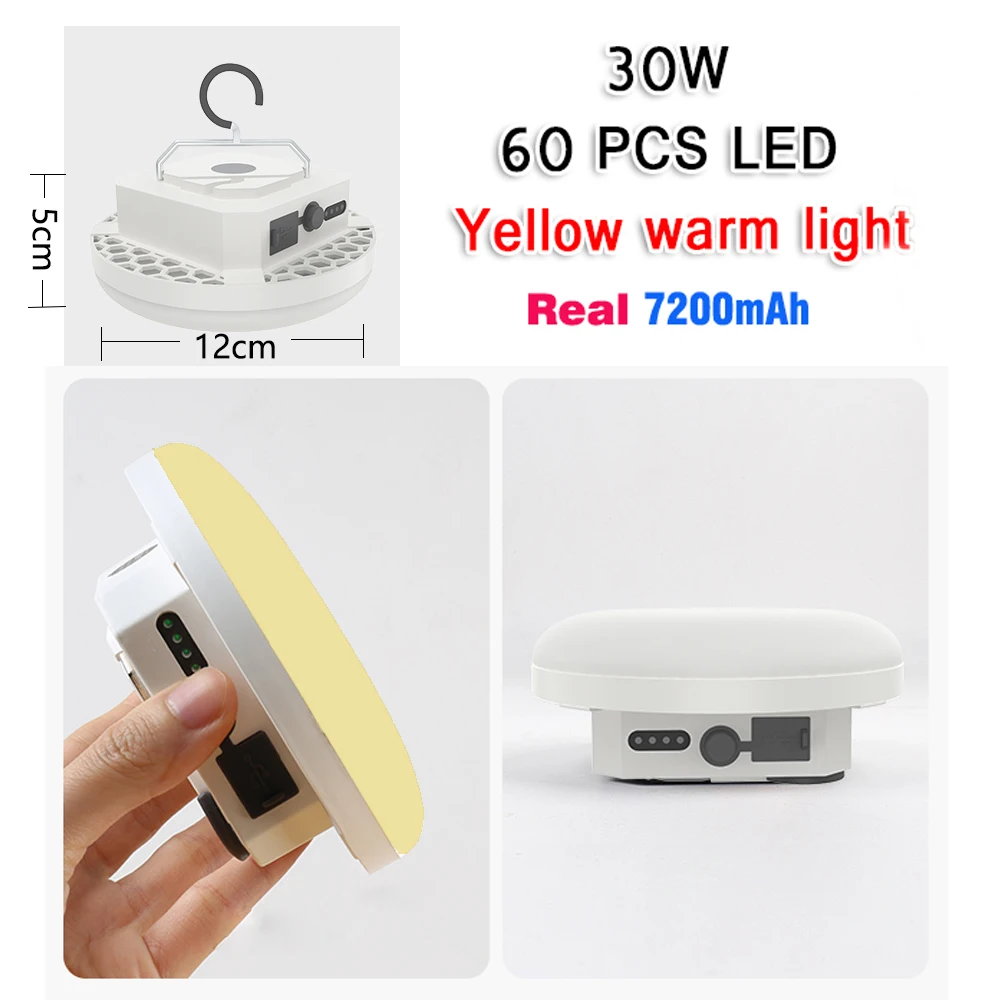 Linterna LED recargable de 13500mAh para acampar, luz fuerte con imán, 8 horas + Zoom, linternas portátiles, luces para tienda, iluminación de reparación de trabajo