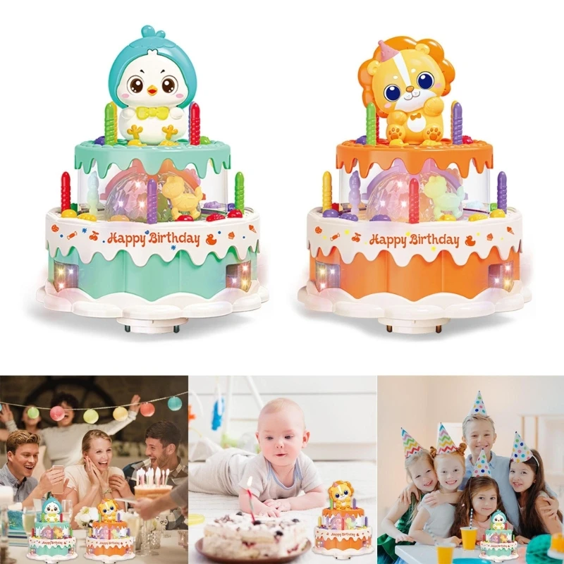 

Children Glowing Birthday Cake Toy Street Stall Market Gadgets Gift for Kid Interesting Toy Children Birthday Gift