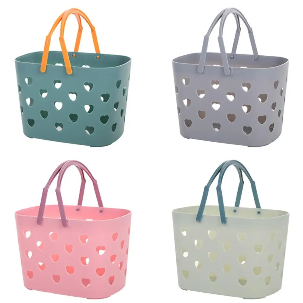 Cesta de Ducha Portátil con Orificios de Drenaje, Cesta de Baño de Plástico para Dormitorios Universitarios y Artículos Esenciales de Baño