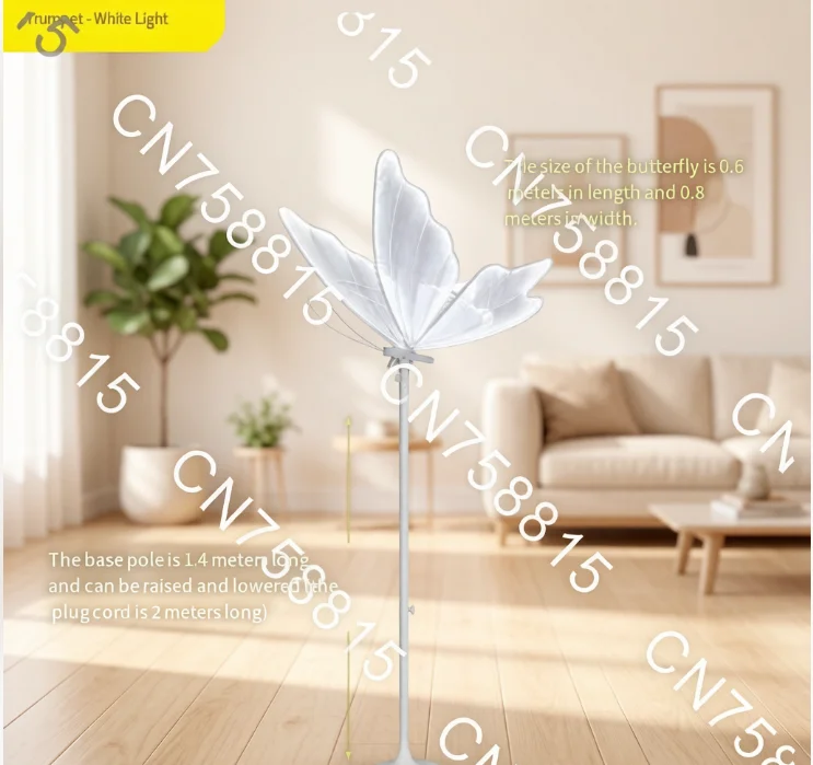 Glowing Ceiling Decor，For Wedding Stage & Runway，Event Photo Booth Backdrop，LED Butterfly Wings Hanging Ornament