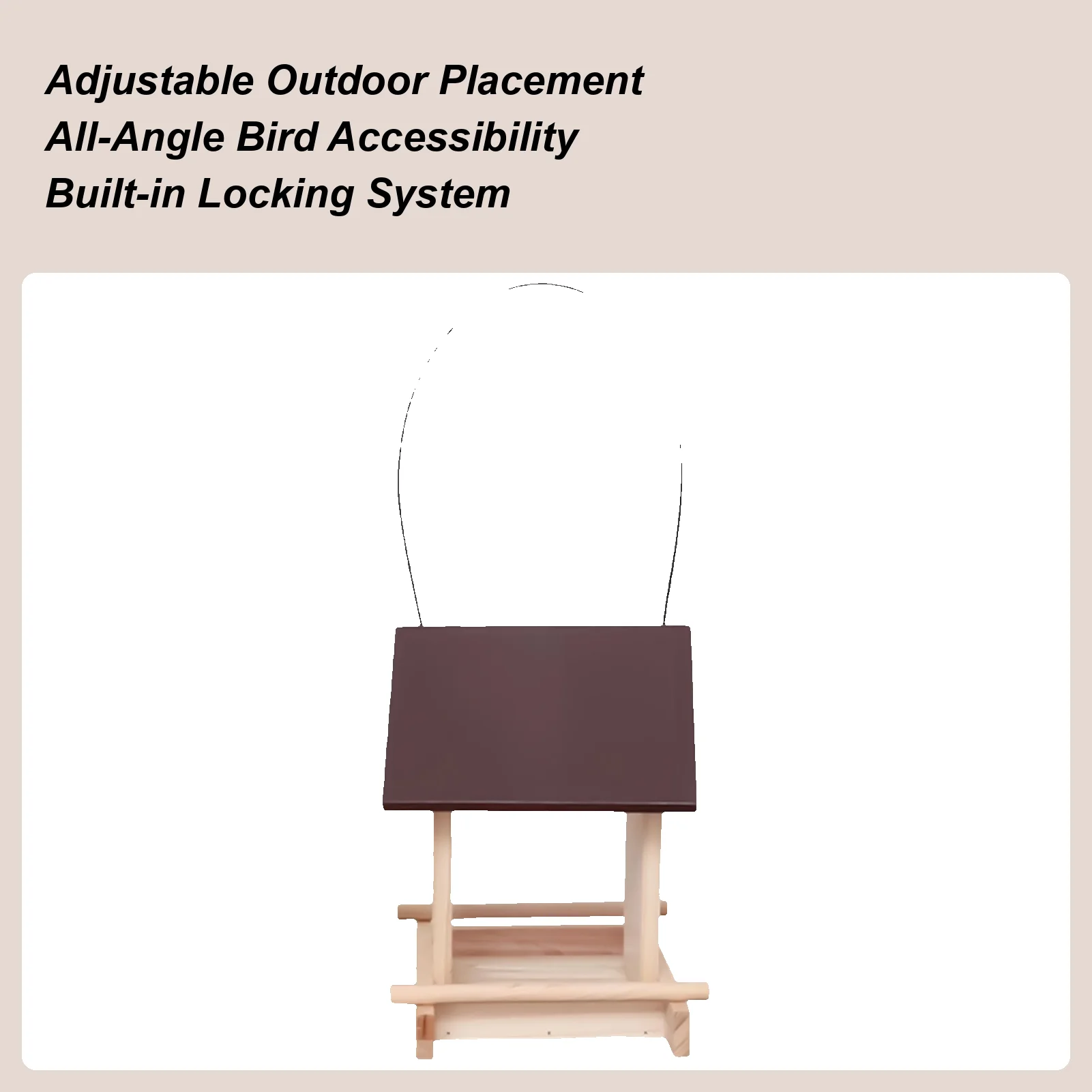 

Деревянная кормушка для птиц, чаша для угощений, окунь с верхней веревкой, кормушка для птичьего домика для балкона, патио, сада, заднего двора, забора, наблюдения за любителями домашних животных