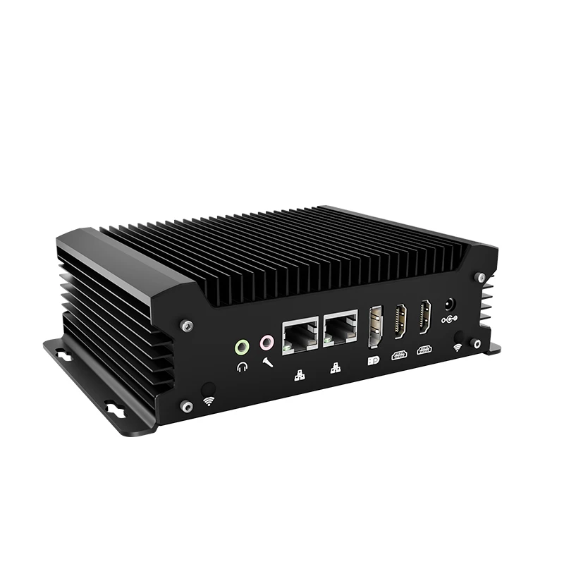 

DC12V-19V Fanless Industrial IPC Intel Ultra 5 135U 2x RS232 2x Ethernet 8xUSB Triple Display WiFi 4G 5G LTE Win11/10 Linux
