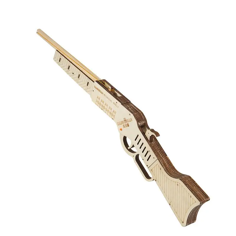

Деревянный пистолет для резиновых шариков, модель Winchester 1887, 3D-стереоскопический конструктор-головоломка, игрушка CSgo