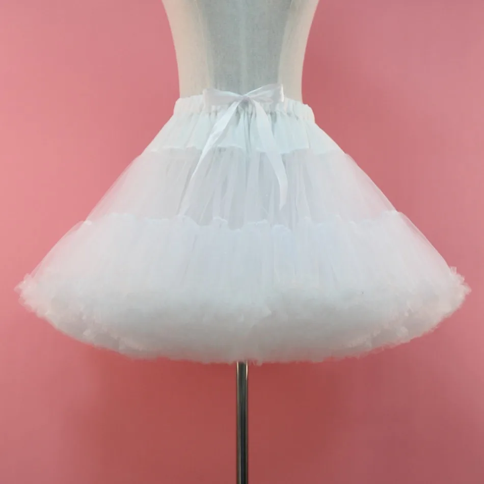 Petticoats Lolita Cosplay Bridal Crinoline Lady Girls Underskirt for Party White Black Ballet Dance Skirt Tutu Princess Bustle