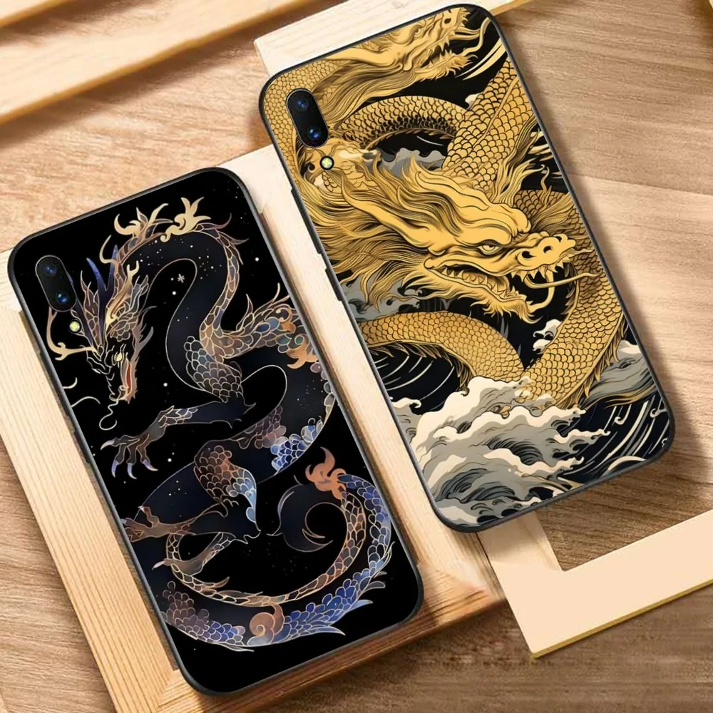 New Luxury Chinese Dragon Phone Case For Huawei Y9 6 7 5 Prime Enjoy 7s 7 8 plus 7a 9e 9plus 8E Lite Psmart Shell