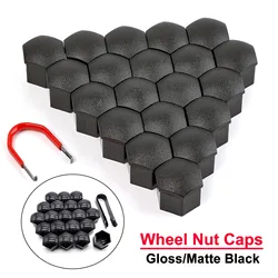 21MM Car Wheel Nut Caps Protector Cap Rustproof Hub Tighten Cover Tyre Bolts Outward Decoration Studs Hub Caps Gloss Matte Black