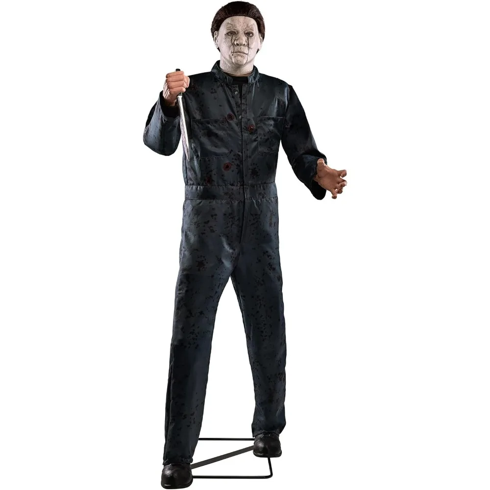 

Майкл Майерс аниматроник 6,3 фута, официально лицензированный, анимированные украшения ужасов, декор на Хэллоуин