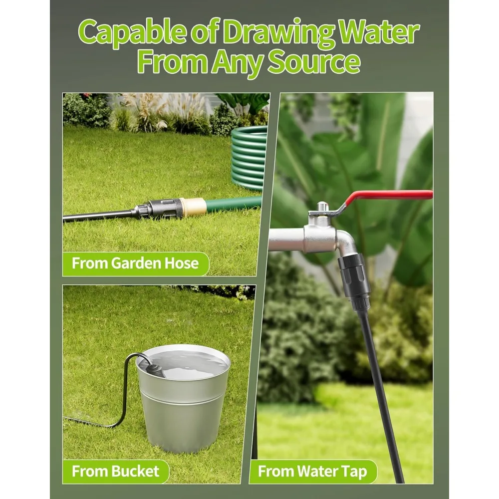 غسالة ضغط كهربائية لاسلكية 990 رطل لكل بوصة مربعة مع فوهة متعددة الوظائف، وخرطوم مرن بطول 23 قدم، وبطارية 21 فولت