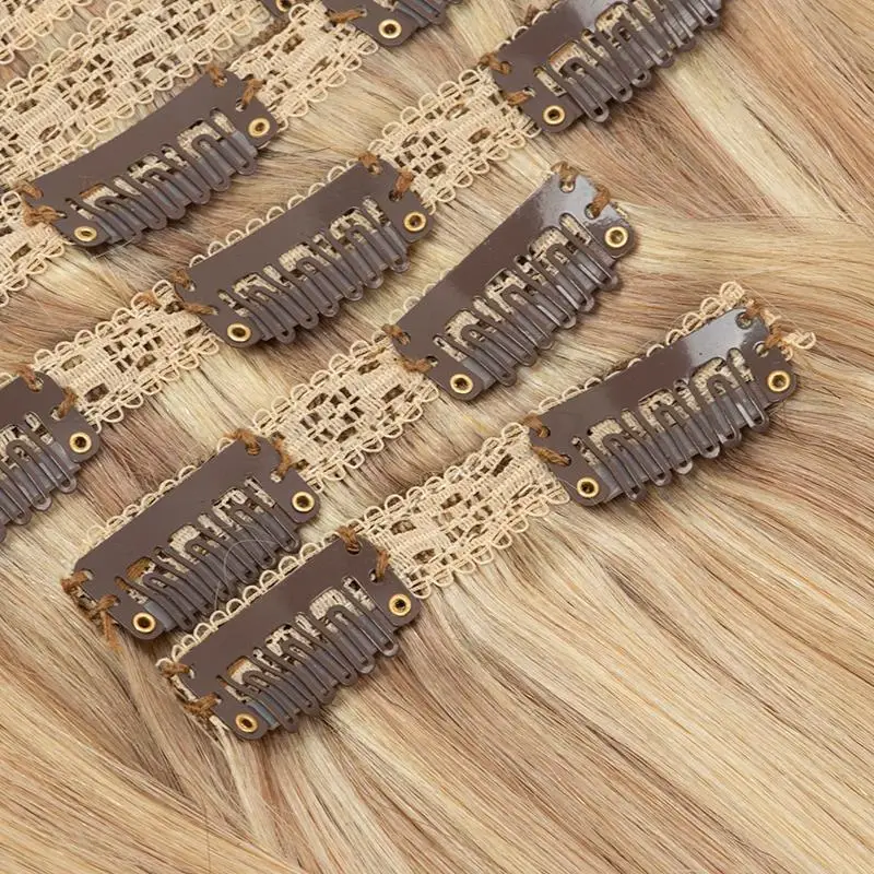 MRSHAIR Big Volume 24inch 240G Clip in Human Hair Extensions Seamless Clip in Hair Pieces 6PCS FULL Head For Thick Raw Hair