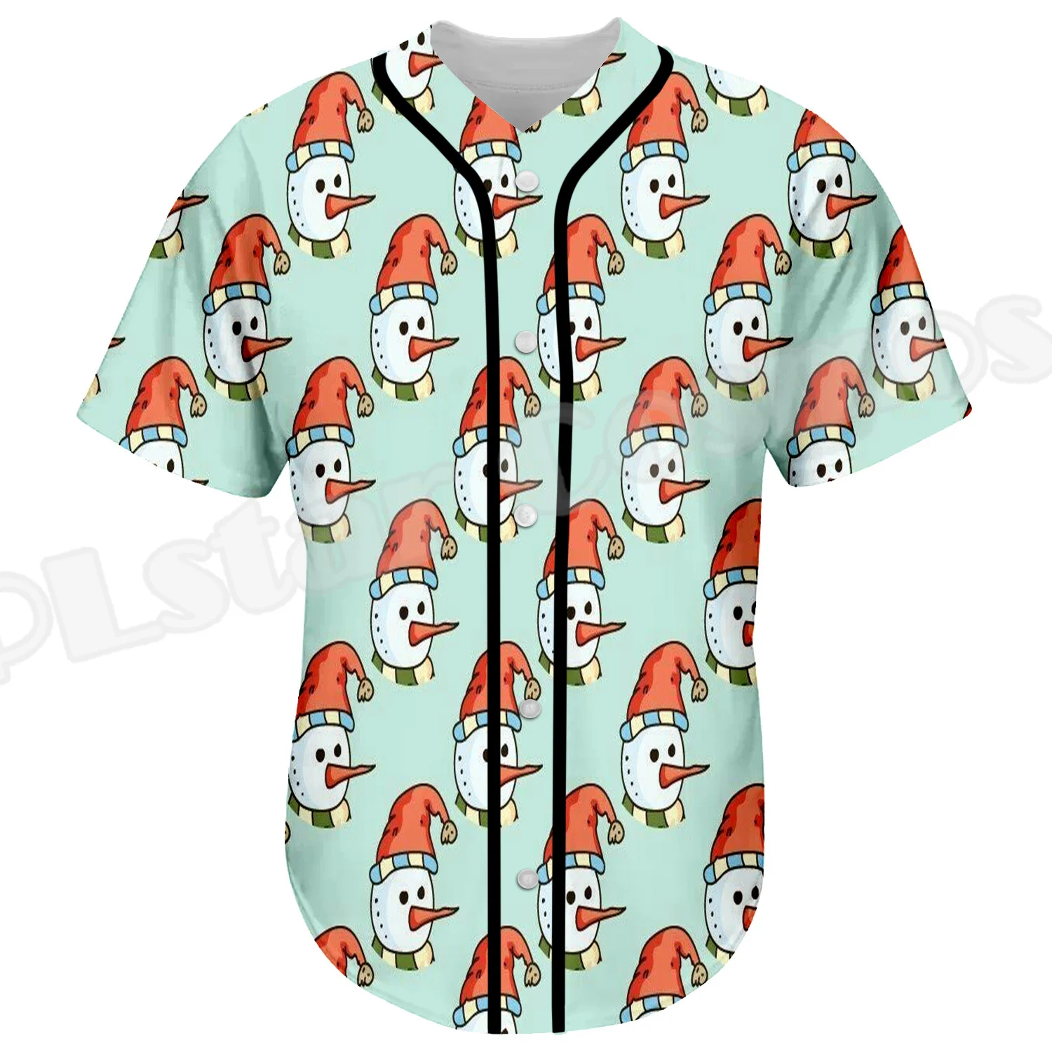 

NewFashion Christmas Pattern Xmas Santa Claus Animal Deer Colorful Retro 3DPrint Casual Harajuku Funny Baseball Shirts Jersey X6