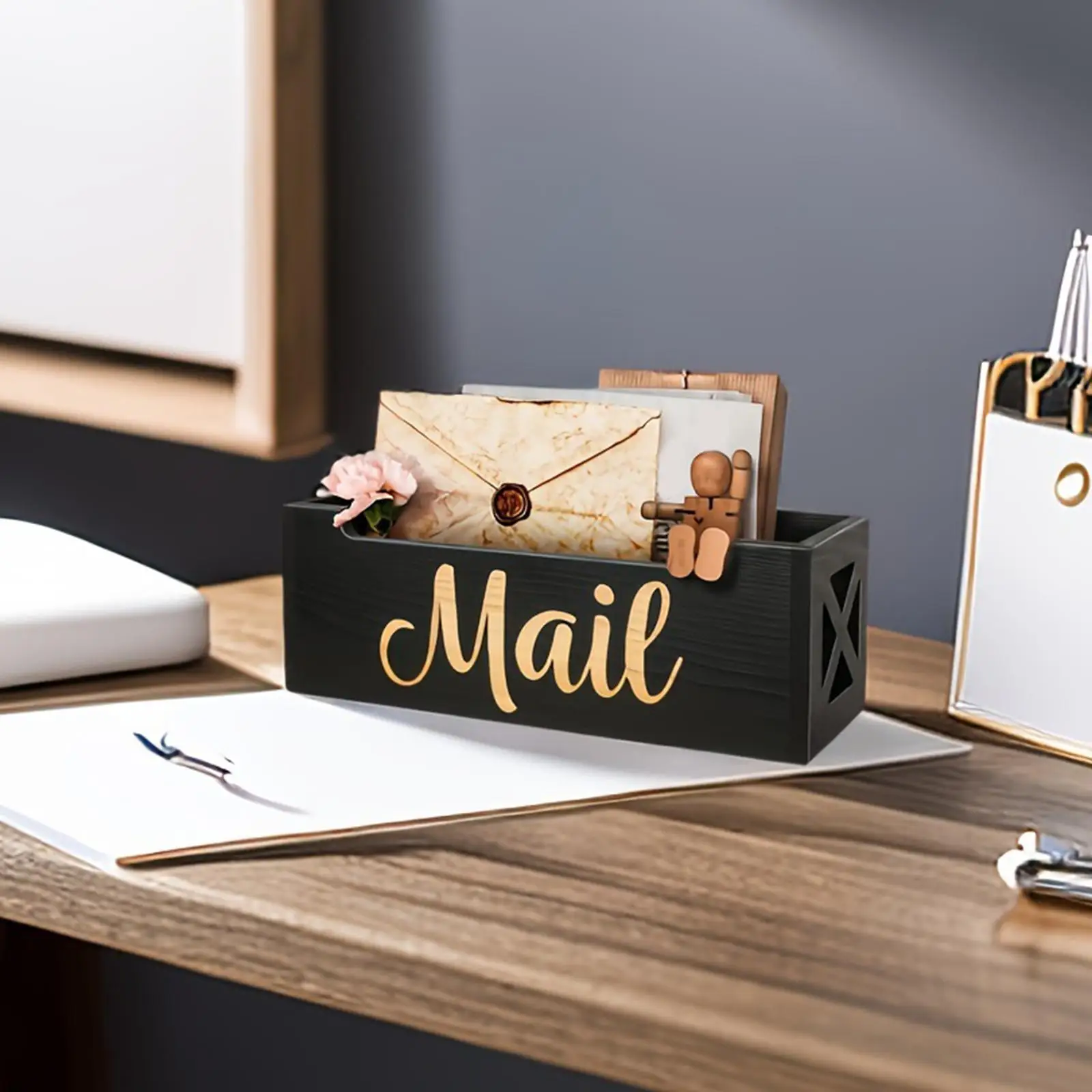 Органайзер для почты, многофункциональные канцелярские товары, деревянная подставка, легкая коробка для конвертов для дверного проема, прихожей, дома, гостиной, крыльца