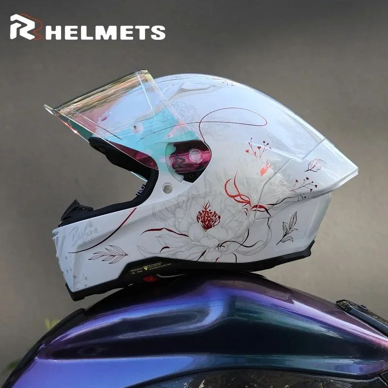 DOT ECE Certification，RR HELMETS Full Face Motorcycle Helmet, Hot Stamping Technology Printing，Moto Casco Capacete