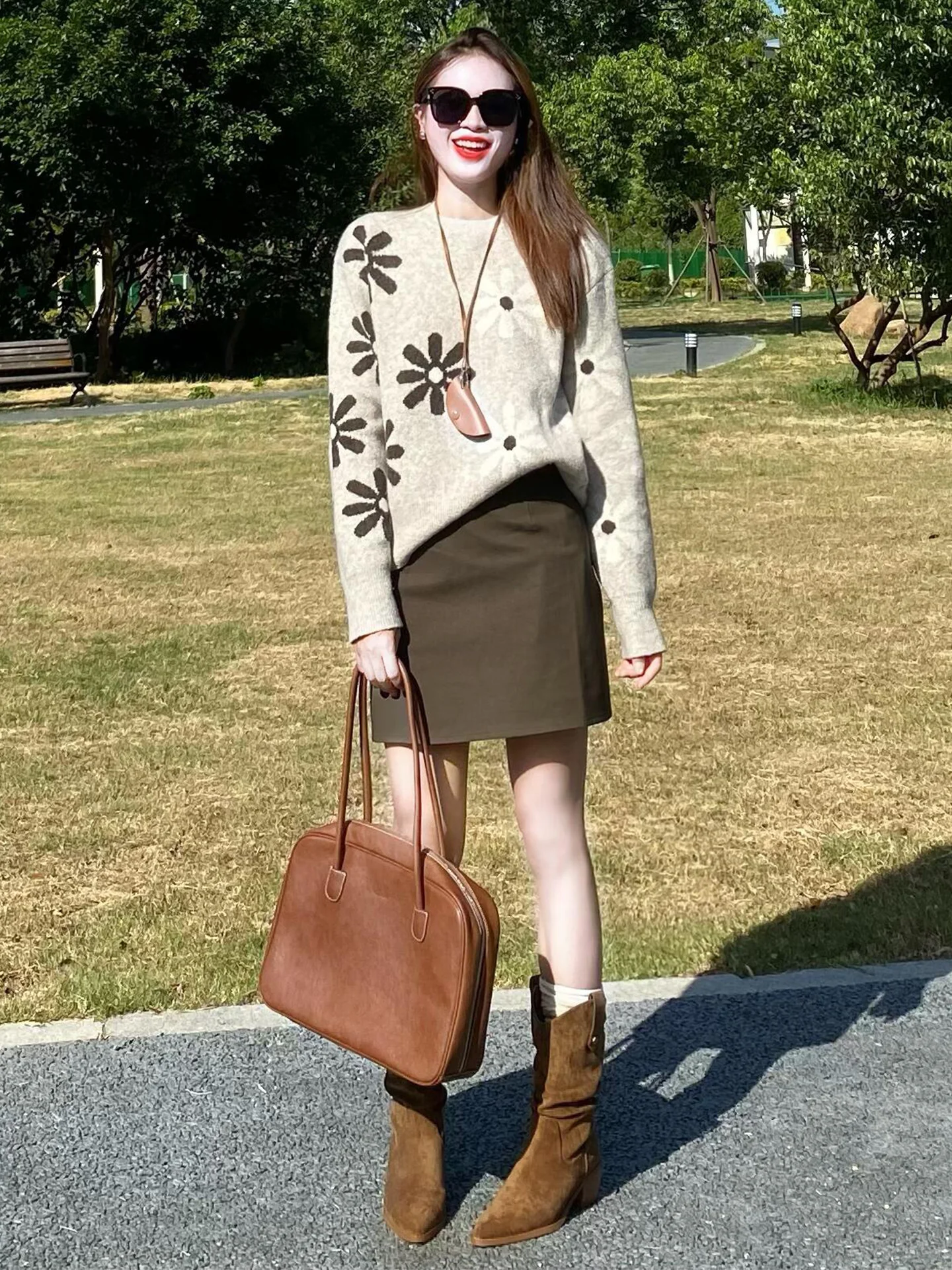 

Модный вязаный свитер в стиле ретро, женский осенне-зимний свободный круглый пуловер Ne, мягкий уютный трикотаж, модный рукав для поездок на работу