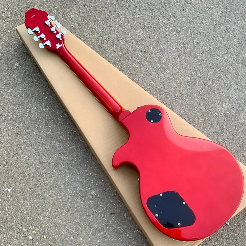 Solid Okoume wood Body 6 String Electric Guitar 39 Inch Red Color High Gloss Electric Guitarra Good Handicraft Fast Delivery