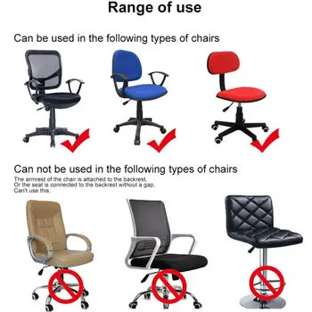 Strečový elastický sametový 2dílný univerzální potah na počítačovou židli, otočný potah na kancelářskou židli 10 nejlepší prodej sametové potahy na židle - №9