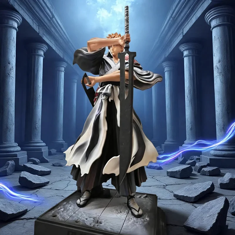 

New Kurosaki Ichigo Anime Figures Bleach Figure 35cm Pvc Model Toys Gk Figurine Collection Ornament Gift Birthday Custom Statue