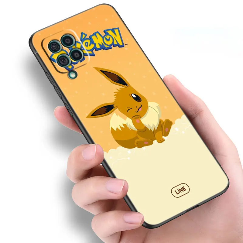 Eevee Pokemon Case For Samsung Galaxy M13 M04 M53 M52 M51 M42 M33 M32 M11 M12 M21 M22 M23 M31S M30S Note 10 Plus 20 Ultra Cover