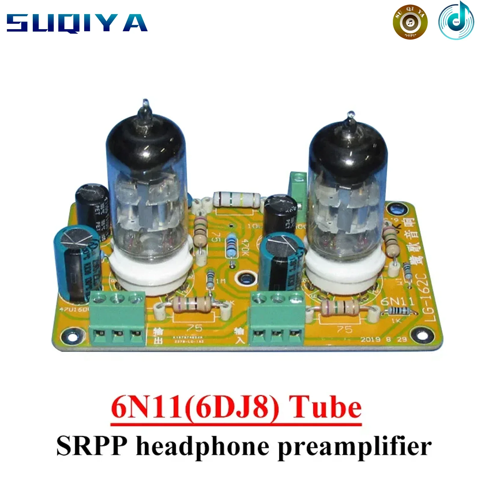 

6N11 (6DJ8) SRPP Amplifier Circuit Headphone Preamplifier High Gain Low Distortion Low Output Impedance for Headphone Amplifier