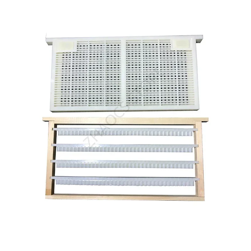 Bee Queen Rearing Kit Wooden Frame Plastic Larvae Cell Sheets Cell Caps Protective Cage Beekeeping Apiary Breeding Supplies