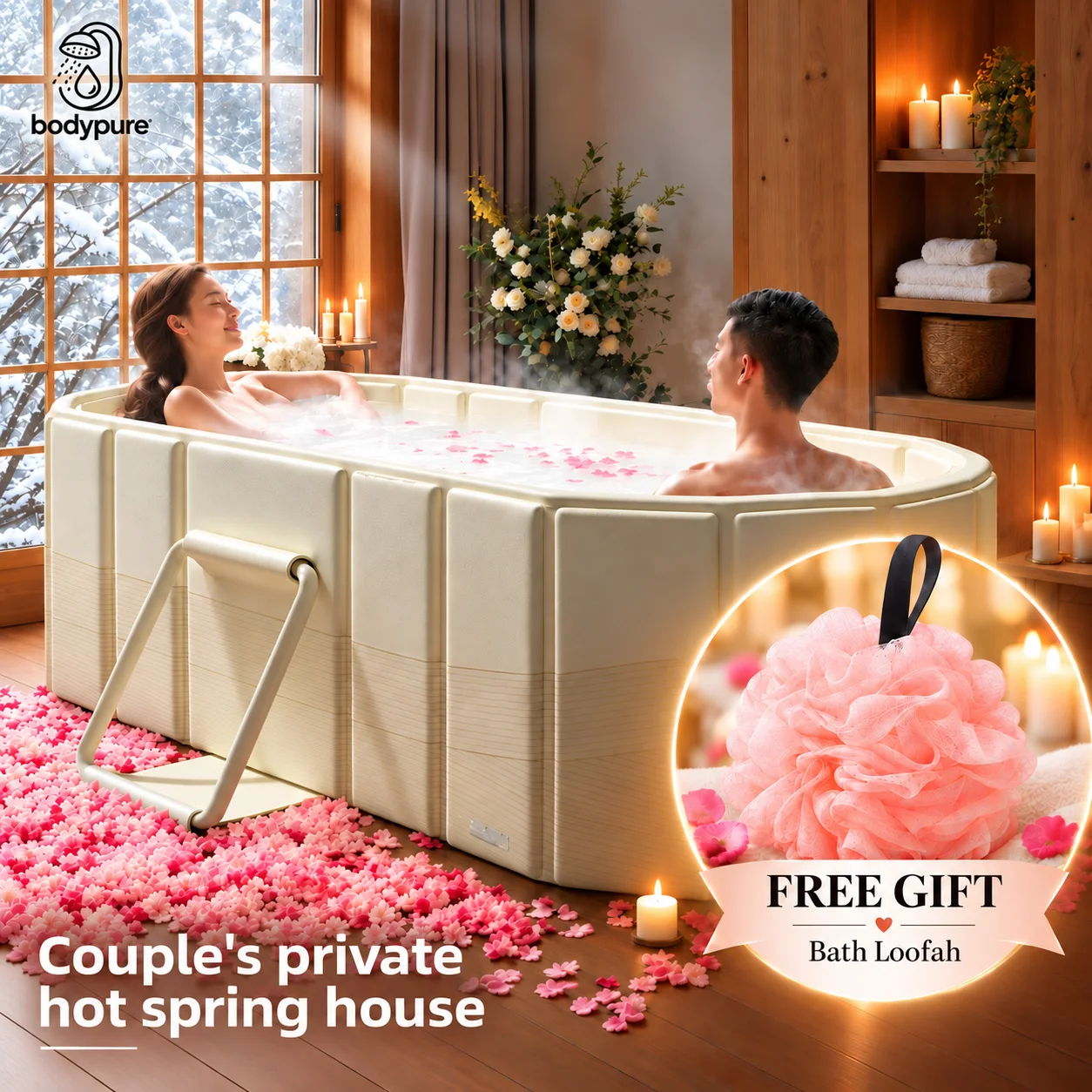 Adult Foldable Bath Tub, Quick Opening Thickened Insulated Household Soaking Bucket