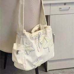 Y2k ragazze Star borse a tracolla moda coreana estetica Streetwear borsa ascellare donna Casual School Book Messenger Bag giapponese