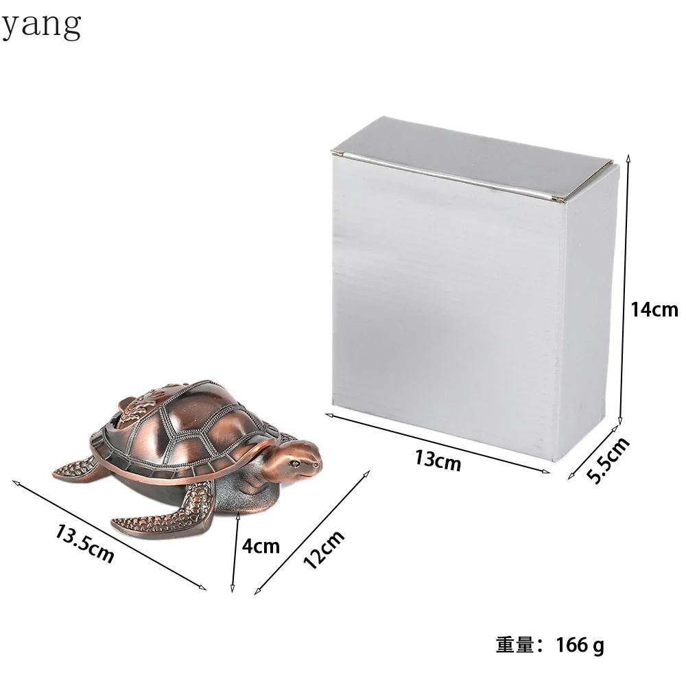 CX creative retro file metal anti-drop multi-functional practical coffee table turtle shape with cover ornament