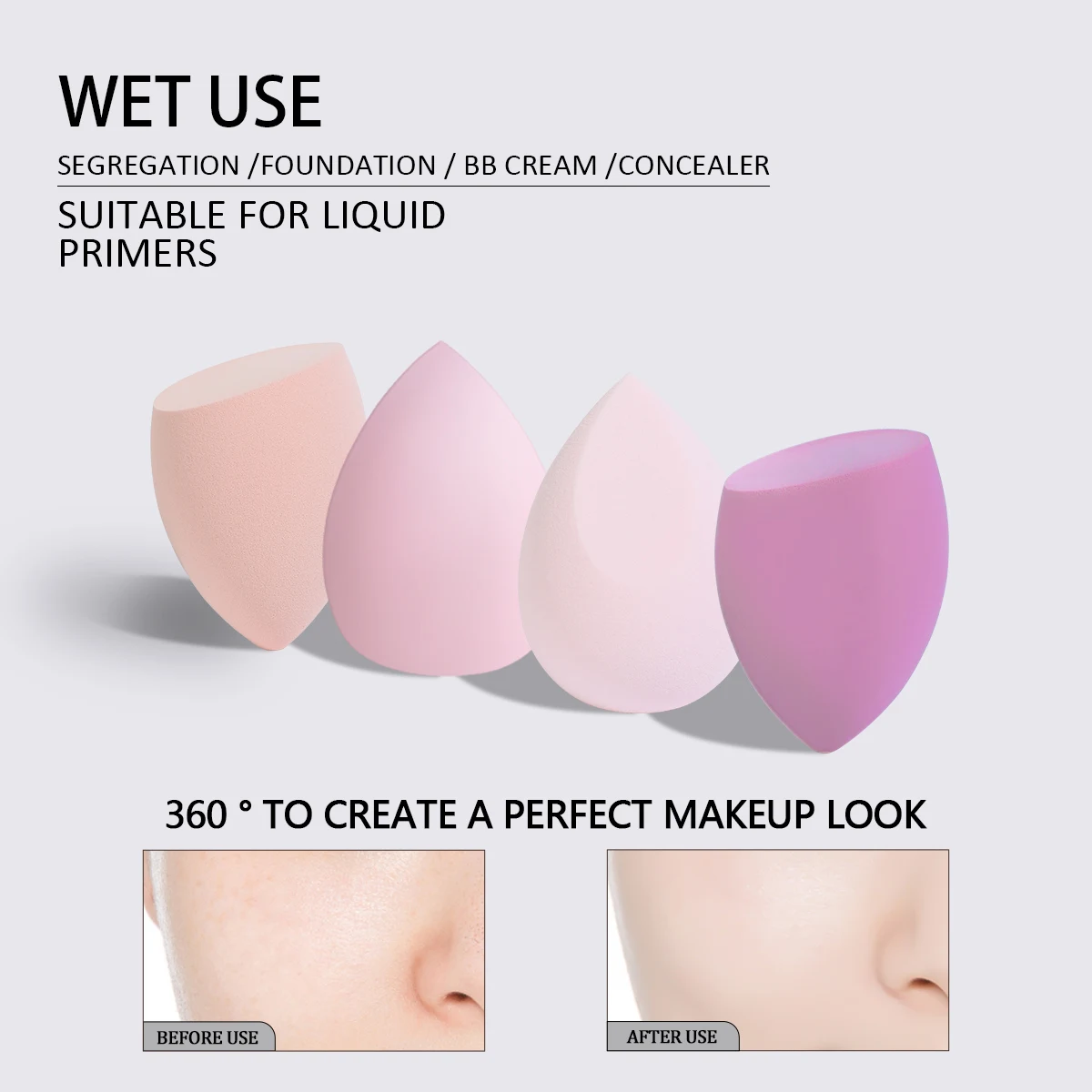 مجموعة اسفنجة مستحضرات تجميل مختلطة الشكل ، نفخة بودرة صغيرة سائبة ، نفخة مستحضرات تجميل رطبة وجافة ، 14 إسفنجة