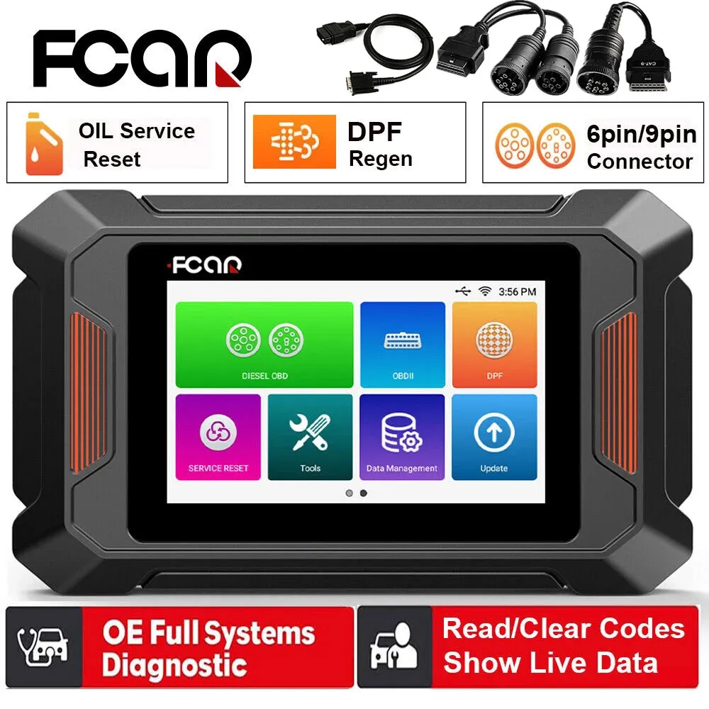 Fcar F802 Heavy Duty Truck Scanner DPF Regen Oil Reset All System Diesel Truck Diagnostic Tool For Cummins Caterpillar