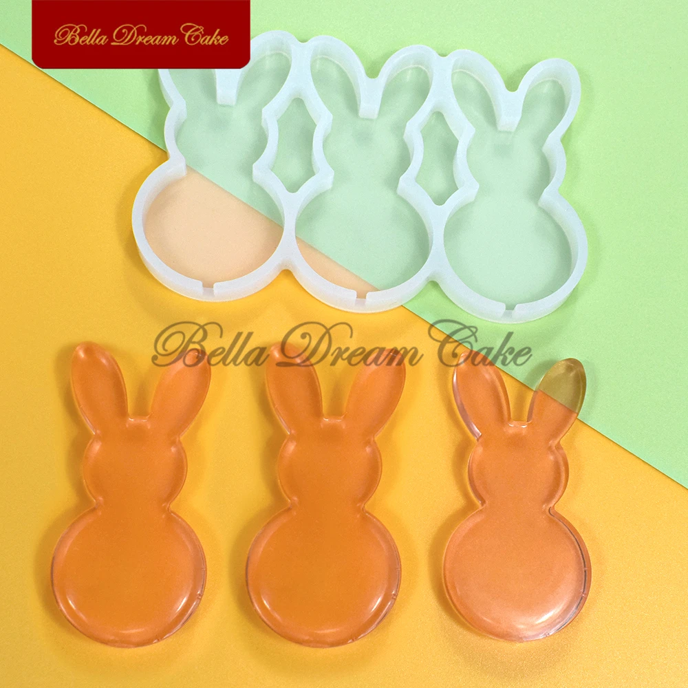 3D Easter Egg/Bunny/Rabbit Ears Design Lollipop Silicone Mold DIY Candy Chocolate Mould Cake Decorating Tools Kitchen Bakeware