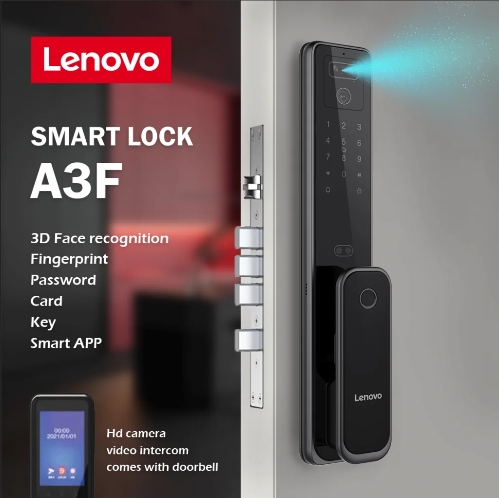 

New Biometric Fingerprint Lock Security Smart Door Lock Password Electronic Locks Key IC Card Unlock APP Camera Electronic Lock