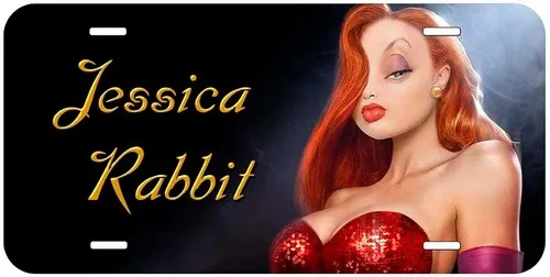 Jessica Rabbit Aluminum Novelty Auto License Plate