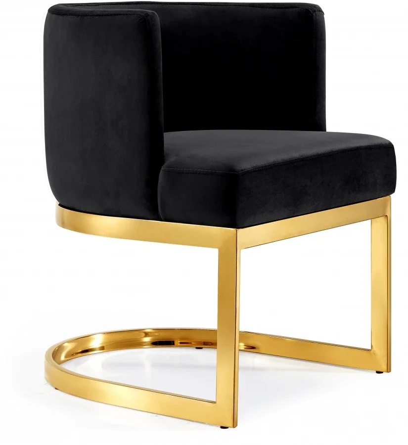 Italy style velvet dining chair golden leg Single dining Room furniture kitchen Simple solid dining Chair for banquet wedding