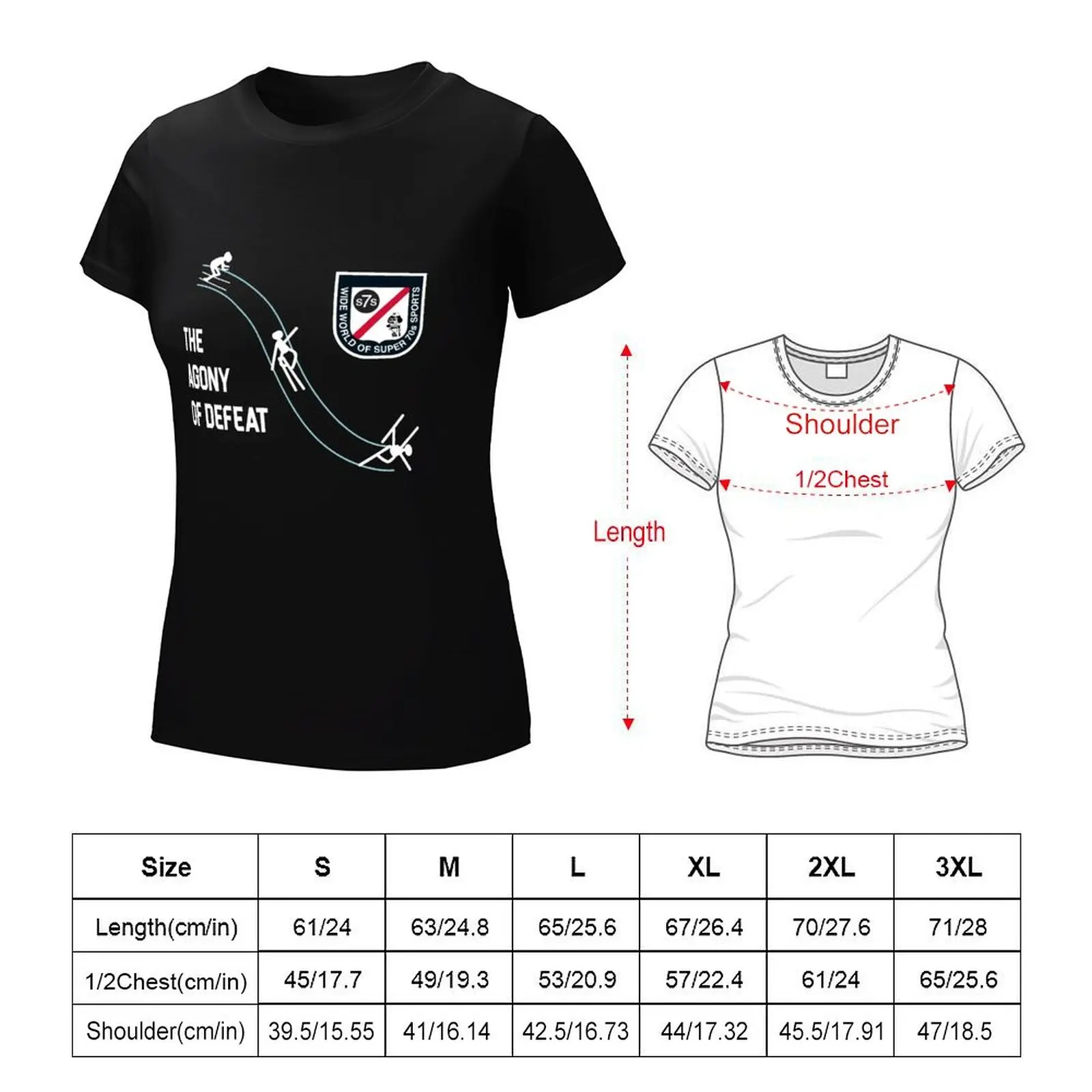 the agony of defeat shirt T-Shirt Female clothing summer clothes korean fashion summer top summer blouses woman 2024