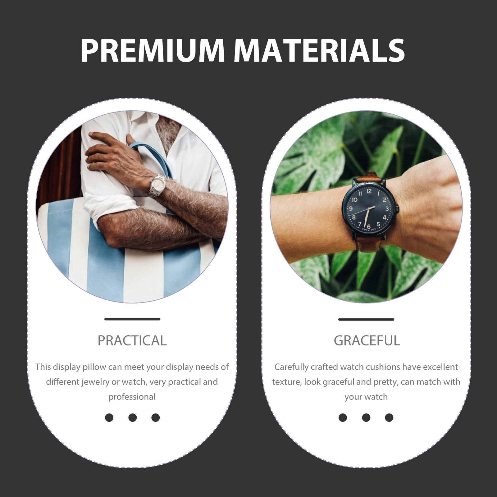 

3Pcs Watch Pillow Display Cushion Small Jewelry Pillow Comfortable Bracelet Holder Watch Display Protective Cushion