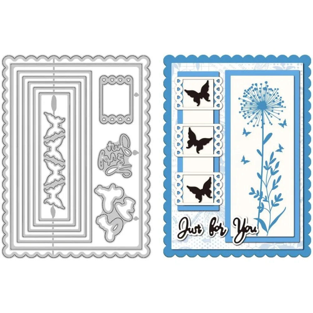 Schneideformen aus Kohlenstoffstahl, Schablonen für DIY-Scrapbooking, Fotoalbum, dekorative Prägung, Papierkarte, Edelstahlfarbe
