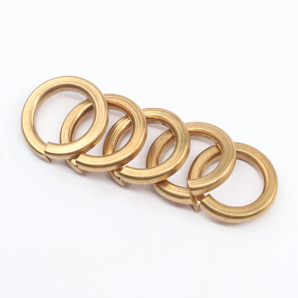 Copper Spring Split Lock Washer M2 M2.5 M3 M4 M5 M6 M8 M10 M12 Single Coil Elastic Gasket Shells Pad for Assembly GB94