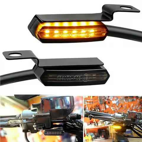 2pcs Motorcycle Turn Signals Handlebar Light For Harley Davidson Sportster 1200 883 Running Lights Mini Lamp Car Accessories