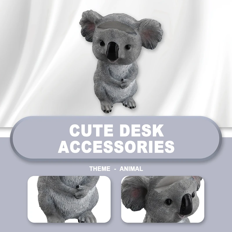 Koala Figurines Animal Statues Resin Glasses Stand Pencil Sunglasses Holder Container Desktop Home Decor Gift A-A13G