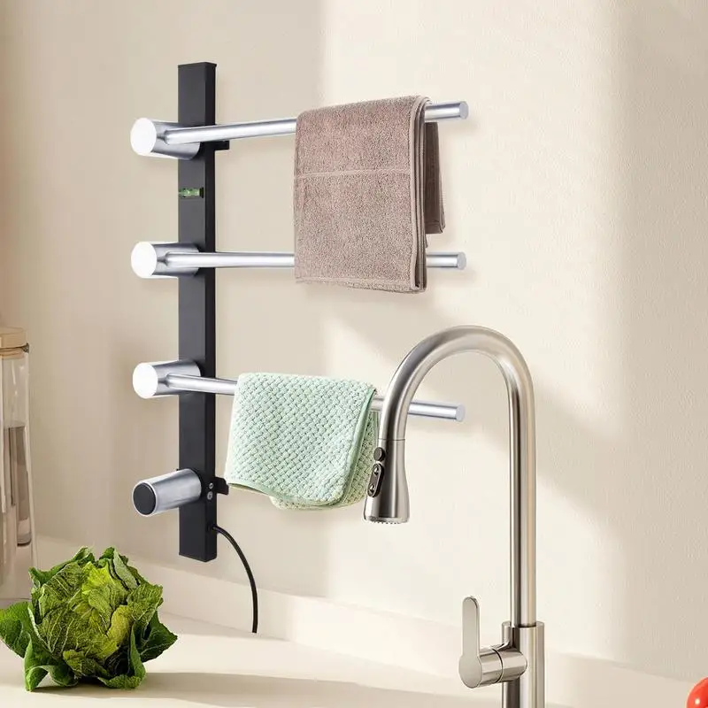 Towel Warming Rack Stainless Steel Towel Warmer Waterproof Electric Heated Towel Racks Bathroom Towel Heater Towel Heating Shelf