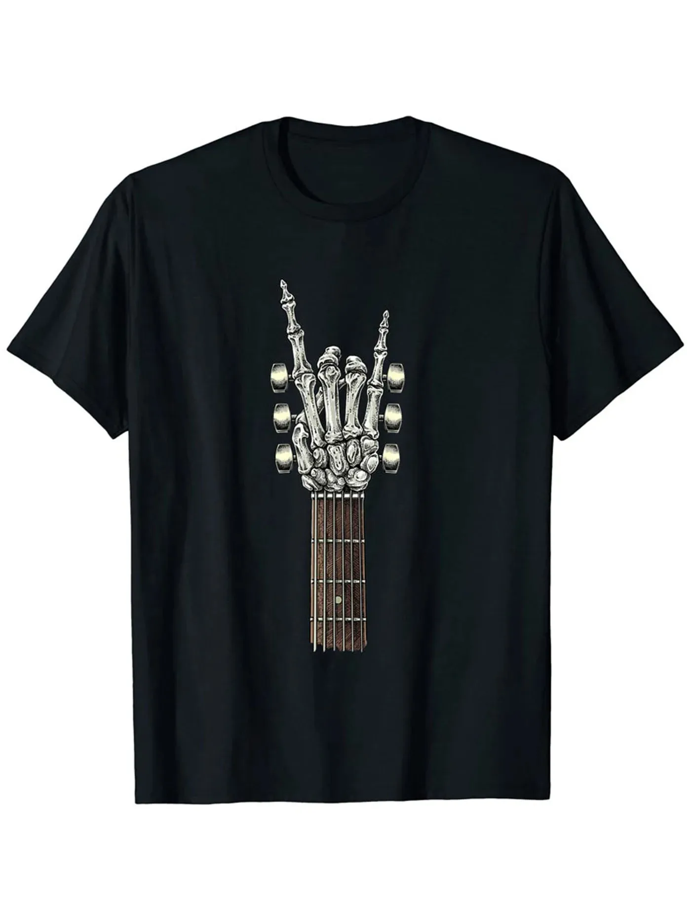 

Men's T-shirts, Rock Guitar Printed T-shirts, and Casual Short-sleeved Tops for Summer, Spring and Autumn As Gifts