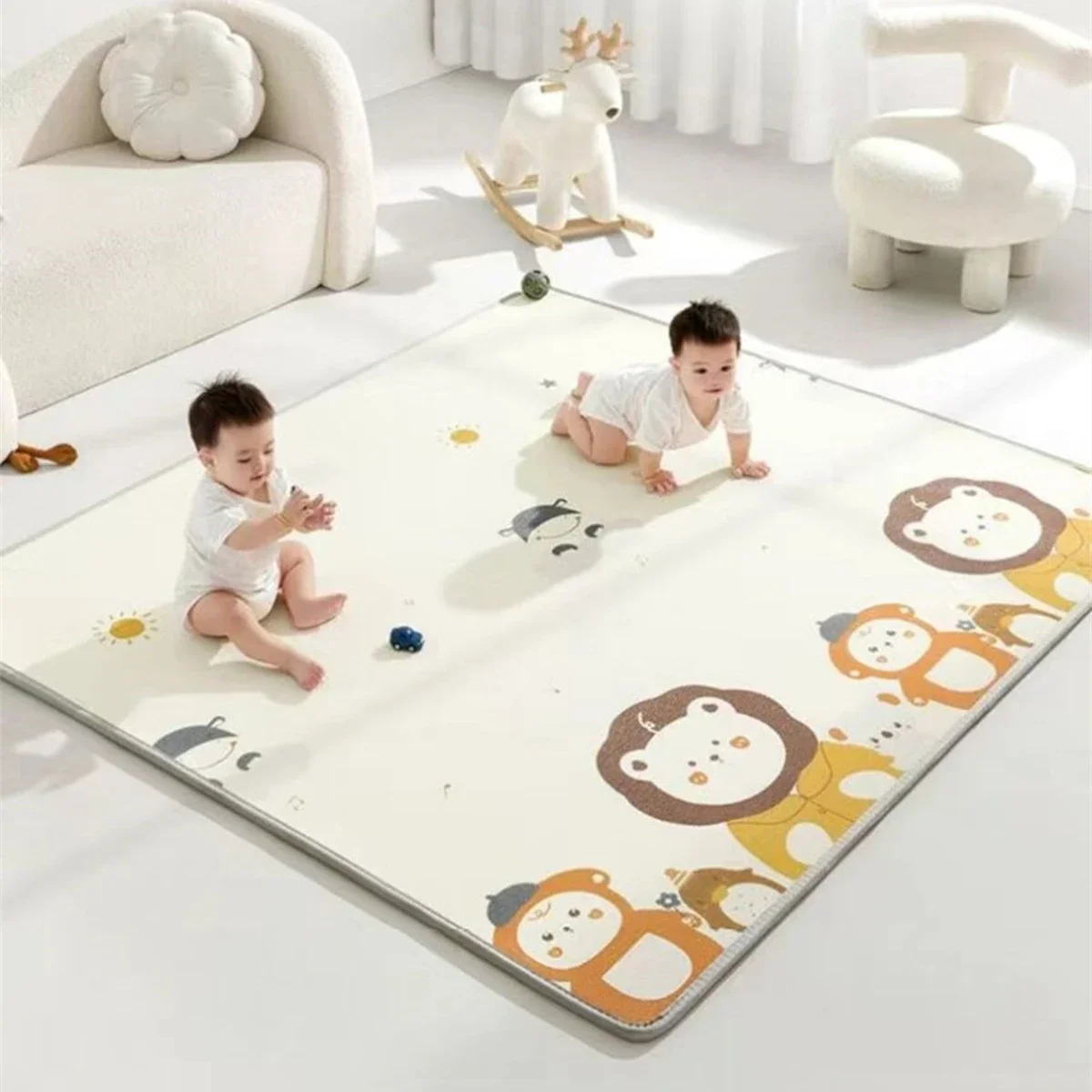 

New 1cm/0.5cm Thick Baby Crawling Play Mats 15 Types of Cartoon Patterns Folding Carpet Play Mat for Children's Safety Rug Gifts