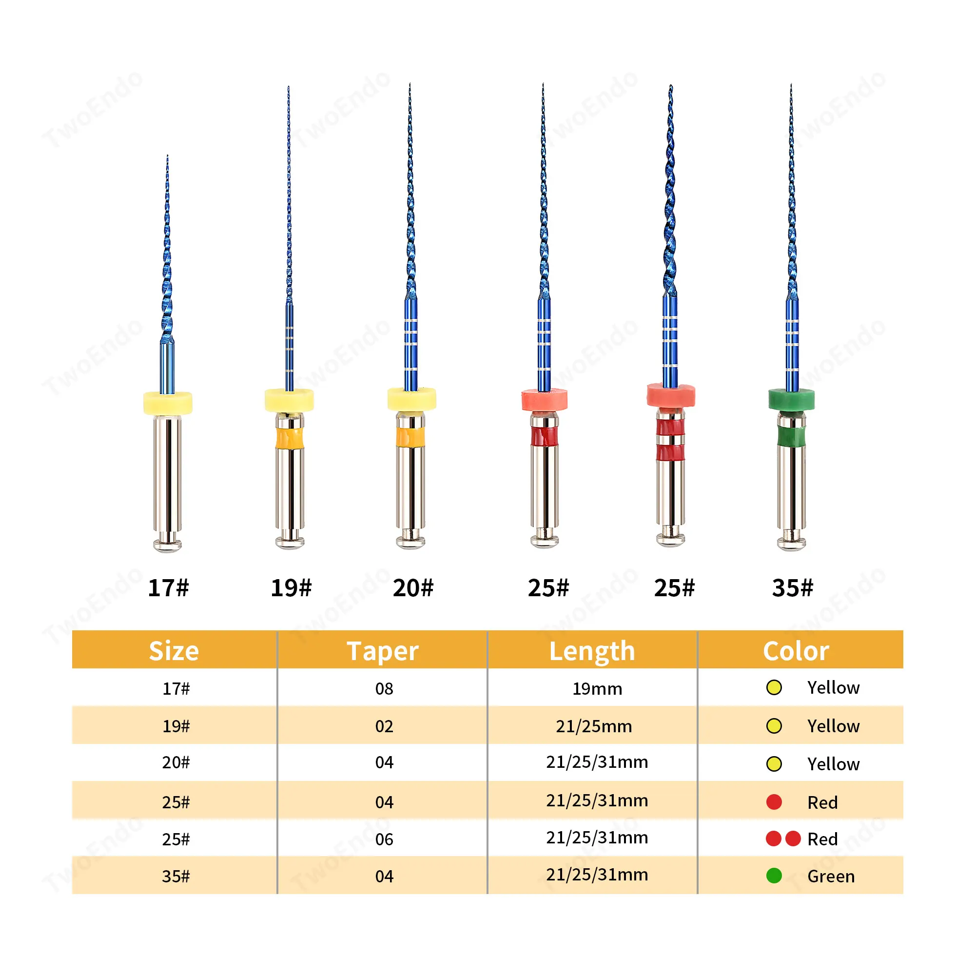 Dental Root Canal File Endo Rotary Files Endodontic Files 25mm Nickel Titainium Instrument Dentistry view 2