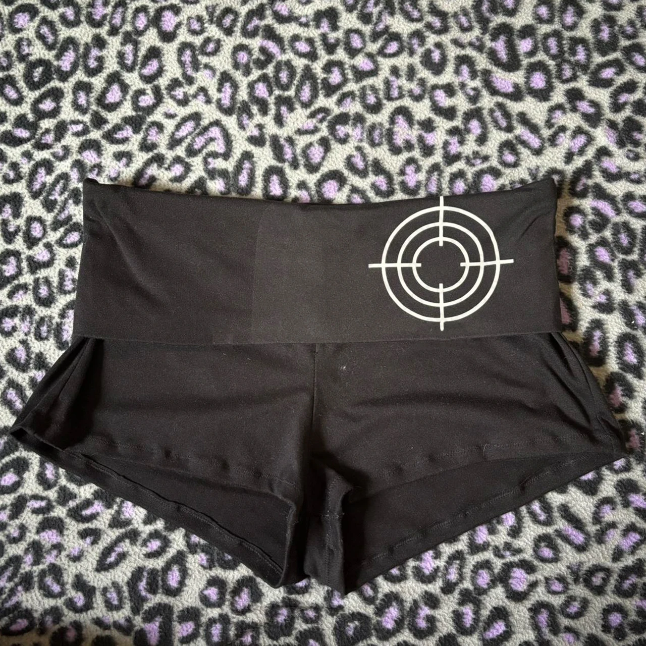 Y2k Harajuku style printed casual punk fashionable streetwear Grunge Gothic slim fit sports shorts hip-hop retro 2000s punk