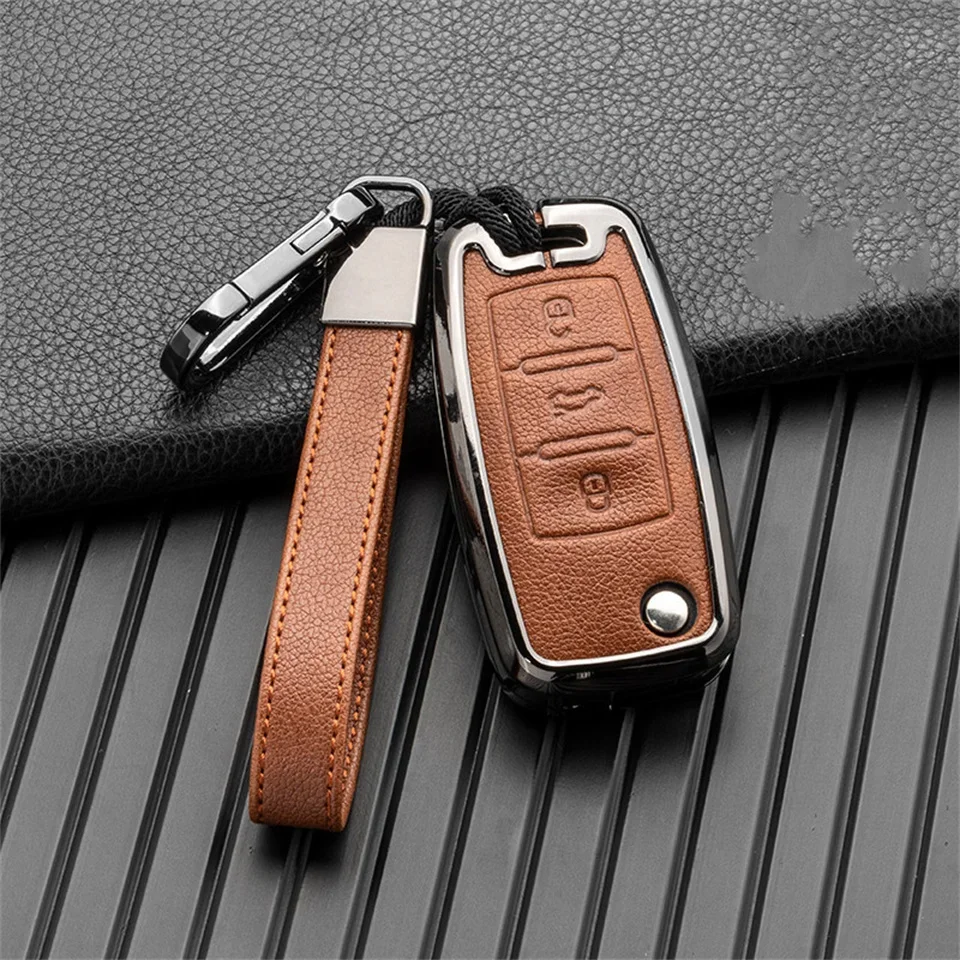 Car Key Case Cover Key Bag For Volkswagen VW Golf 3 4 5 6 mk4 mk6 Passat b5 b6 b7 b8 cc Polo Tiguan mk2 Touran Jetta 6 Bora mk6