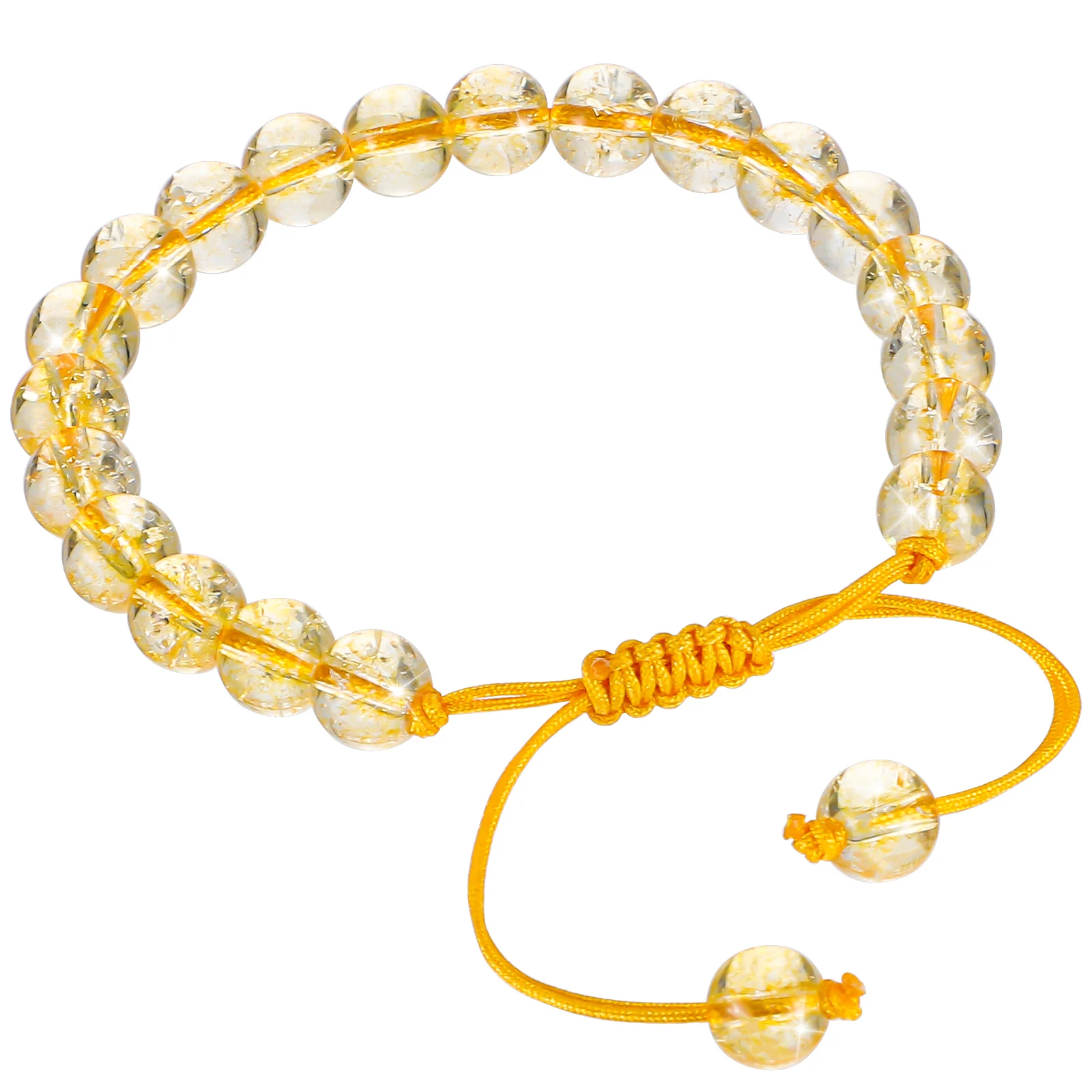 

2 pcs Citrine Adjustable Natural Gemstone Bead Bracelets Women Bracelets For Teens Men Teens Aesthetic Gifts Jewelry