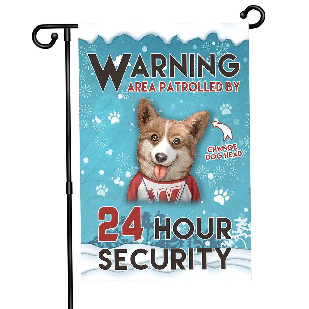 

Настраиваемый Садовый флаг, 30 х45 см, предупреждающий подвесной флаг без шеста, наружный баннер, украшение для дома