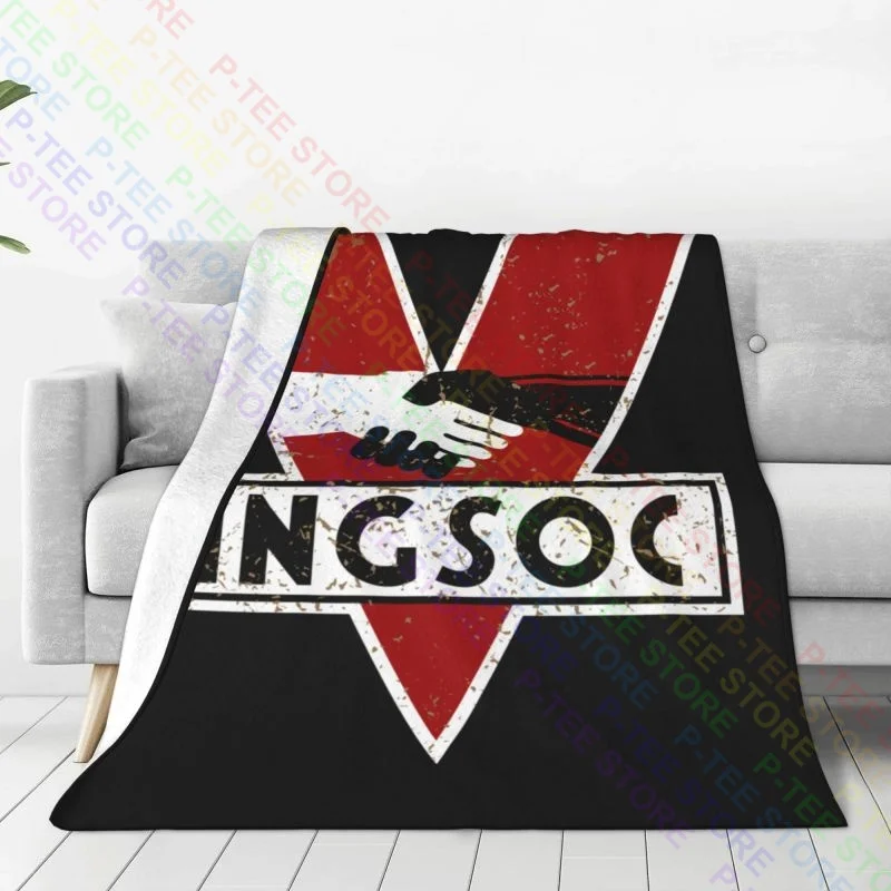 1984 Ingsoc Blanket Fluffy Flannel Dust Cover Bedding Throws For Sofa Bedroom